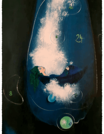 Ausschnitt der träumenden Fee im Flockennebel.